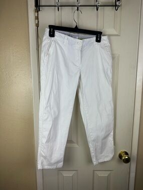 Crown & ivy White Cotton Chino Pants